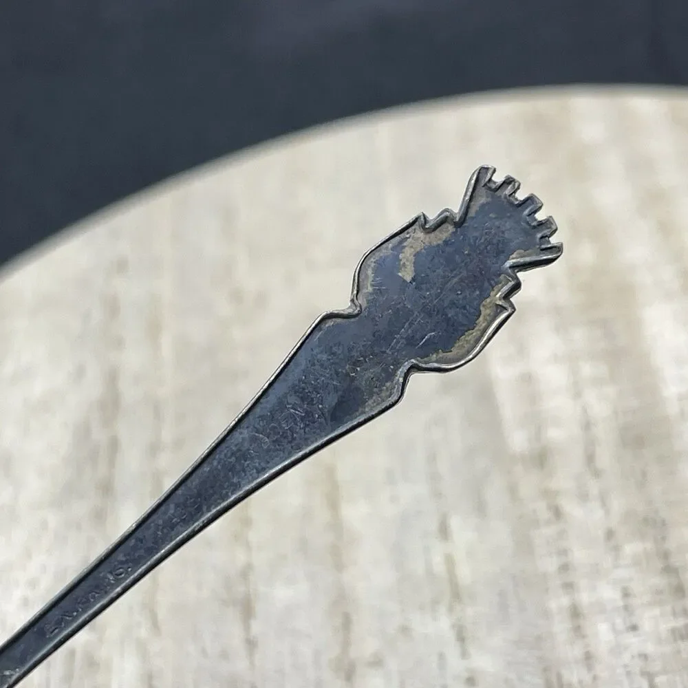 VTG ATQ EX. PRNS. Sweden Silver Plate Collector Souvenir Spoon Patina Tarnished